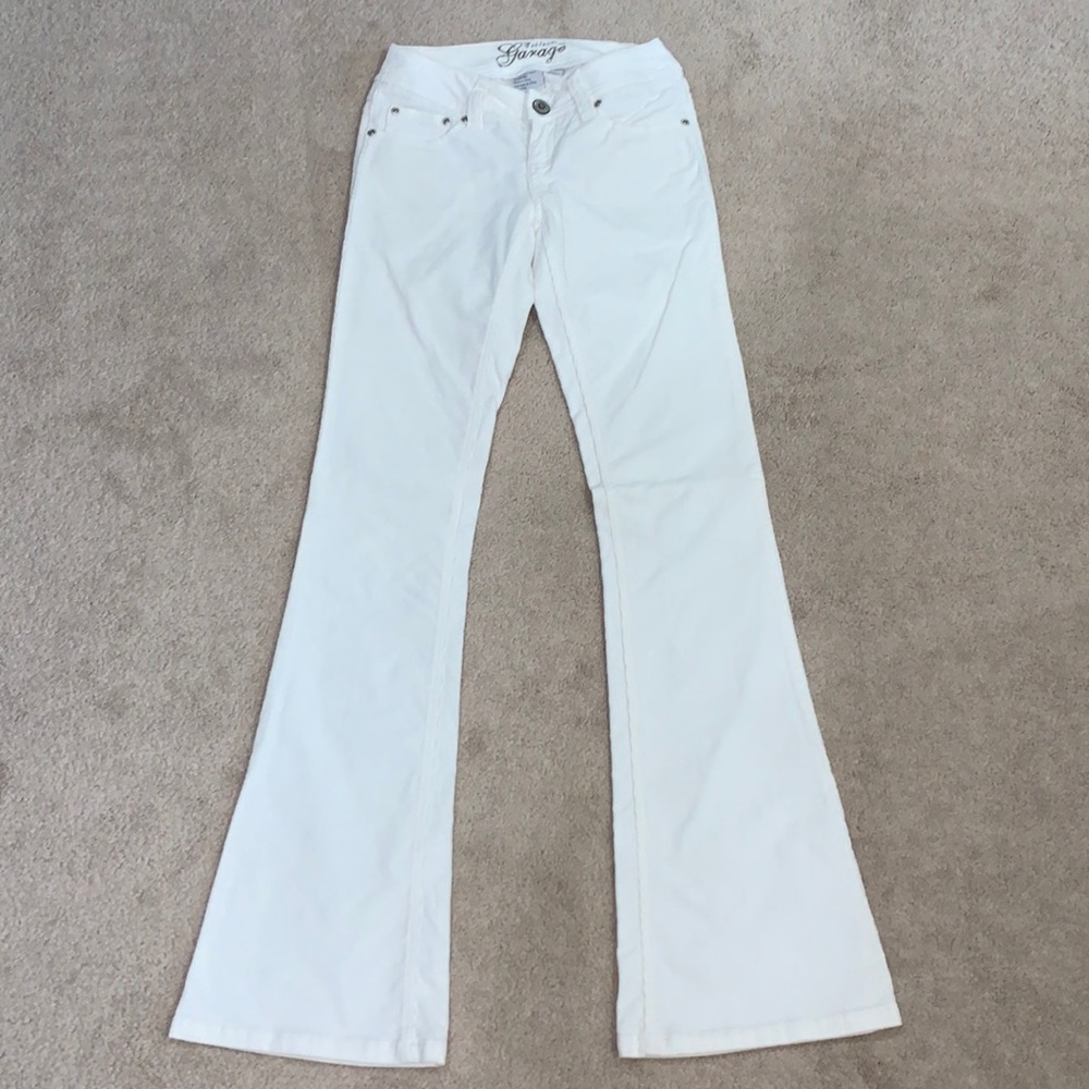 White corduroy pants